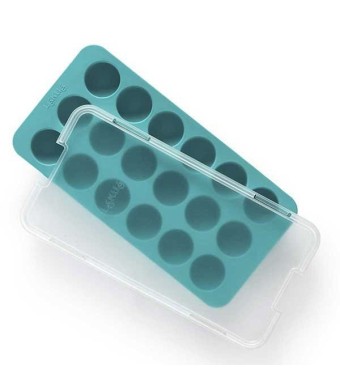 תבנית קרח עיגולים, גומי + מכסה פלסטיק שקוף Lekue מבית Brabantia + הנחה 10% לנרשמים לניוזלטר